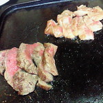 Kanekichi - 鉄板焼ランチ（3,800円）の近江牛の鉄板焼（写真は２人前です）