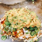 Okonomiyaki Hirano - ごはん入りお好み納豆トッピング