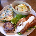 Cafeこむぎ野 - ベジランチのおかずです