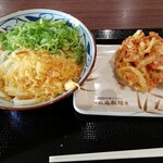 Marugame Seimen - ぶっかけ(大)（¥410）＋野菜かき揚げ（¥140）