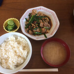 椎名食堂 - 肉ニラ定食  550円税込