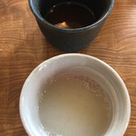 手打そば　稜庵 - 蕎麦湯