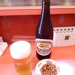 千里飯店 - 瓶ビールとおとおし