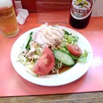 千里飯店 - 蒸し鶏サラダ