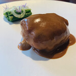 ラ カンロ - 【Poison：帆立、実山椒】
      ★ アイナメ、帆立と実山椒のムース、オマール海老のソース、インゲン豆のサラダ