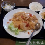 豫園飯店 - エビマヨ980円+大盛り食事セット300円