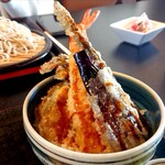 くいものや ラ・ネージュ - セットのミニ天丼【Apr.2020】