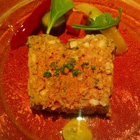 キノシタ - 豚と鶏白レバーの田舎風パテ、自家製ピクルスを添えて 