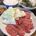 焼肉 ぱいんひる - 和牛ランチ（肉１．５倍増し）