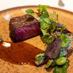 レストラン オオツ - 2020.5 北海道A5サーロイン 6時間煮詰めた野菜のソース