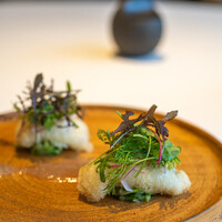 レストラン オオツ - 2020.5 伝助穴子ベニエ エシャロットソース