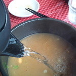 麺や しし丸。 - スープ割