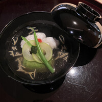 梶川 - はもとよもぎ餅の碗物