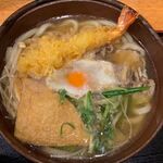 熟成うどん なかや - えび天鍋焼きうどん＠熟成うどんなかや（2019年9月某日）