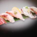 Sushi Choushimaru - 南船橋5カン(カツオ、鯛、金目鯛、鯵、ハマチ)　