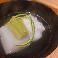 肉屋 田中 - ‪【椀物】‬ハモと蓮根豆腐