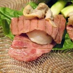 ラ プランシュ - 帆立とサーロインの昆布〆