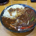 蘭州拉麺店 火焔山 - 牛肉あんかけめん。