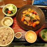 Ootoya - すけそう鱈と野菜の黒酢あん定食＋じゃこ