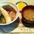 赤とんぼ - 料理写真:とんぼ丼(￥850)。イカ、椎茸、ピーマン、豚肉(?)にみそだれを絡めた丼。