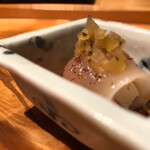 焼き鳥 とりら - 白肝胸巻き刺し