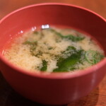 IKOBU - 豚ロース肉の生姜焼 800円 の味噌汁