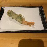 天ぷら よこい - 海老のしそ巻き