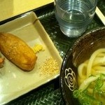 はなまるうどん - かけ（小）&ヘルシーかき揚げ&からし稲荷