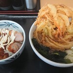 松の屋 - 料理写真:とりマヨ丼セット+かき揚げ