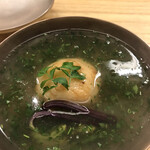 赤坂 菊乃井 - 昼懐石１２１００円（総額）。蓋物。百合根饅頭 木の芽餡。口に含むと、まず木の芽の香りが広がり、その後から優しい出汁の味がします（╹◡╹）（╹◡╹）