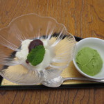 Kaisekisakura - 抹茶のアイスと豆腐のデザート