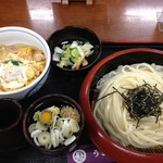 うどん市 - 奥久慈しゃも丼＋ざるうどん（中盛）