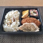 Ranchi Bokkusu Hiyori - メンチカツ＆豚生姜焼き弁当550円