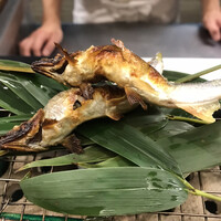 赤坂 菊乃井 - 昼懐石１２１００円（総額）。鮎塩焼き。琵琶湖の小鮎をこんがりと焼き上げたものです。肝の旨味がしっかりあって、とーっても美味しかったです（╹◡╹）（╹◡╹）