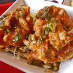 中国料理 くらぽ - 「ランチセット」の鶏の唐揚げ（油淋ソース）