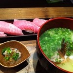 博多磯ぎよし - お鮨とあらかぶの味噌汁♪