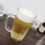 西町大喜 - 「生ビール」。何気に「泡」がイイ感じ。