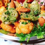 森の茶屋 糧 - エビとパスタ