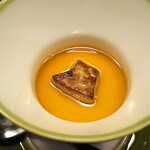 レストラン オネット - フォアグラのフランとソテー　ダブルコンソメスープ