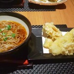 麓屋 - 料理写真:穴子と鱚の天麩羅お蕎麦