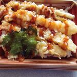 カネミ - 夏野菜とプリプリ海老の天丼（465円）（2020年5月）