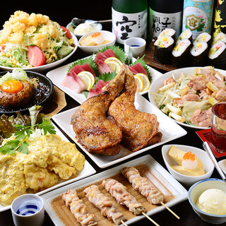 适合聚会的套餐3,500日元～，附赠无限畅饮◎