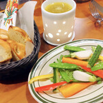 ヴィネリア グーフォ - 突き出し　500円
      バーニャカウダ、パン