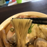 らぁ麺 紫陽花 - 醤油わんたん麺、大盛