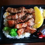 ベントス - 料理写真:ふらのワイン漬ステーキ重　アップ