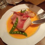 びすとろ UOKIN - 金目鯛のソテー　赤パプリカクリームソース　¥880