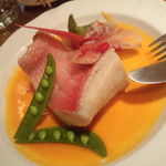 びすとろ UOKIN - 金目鯛のソテー　赤パプリカクリームソース　¥880