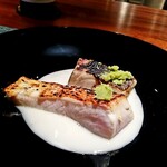 蒼 - 五島列島林鮮魚店 神経締め伊佐木　＆　藤本漁師のマナガツオを、レモングラスの藁焼きで