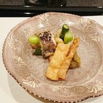 馬車道 大かわ - 太刀魚アスパラ巻焼き