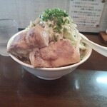 自家製麺 鶏八朗 - 中盛り780円+鳥80円